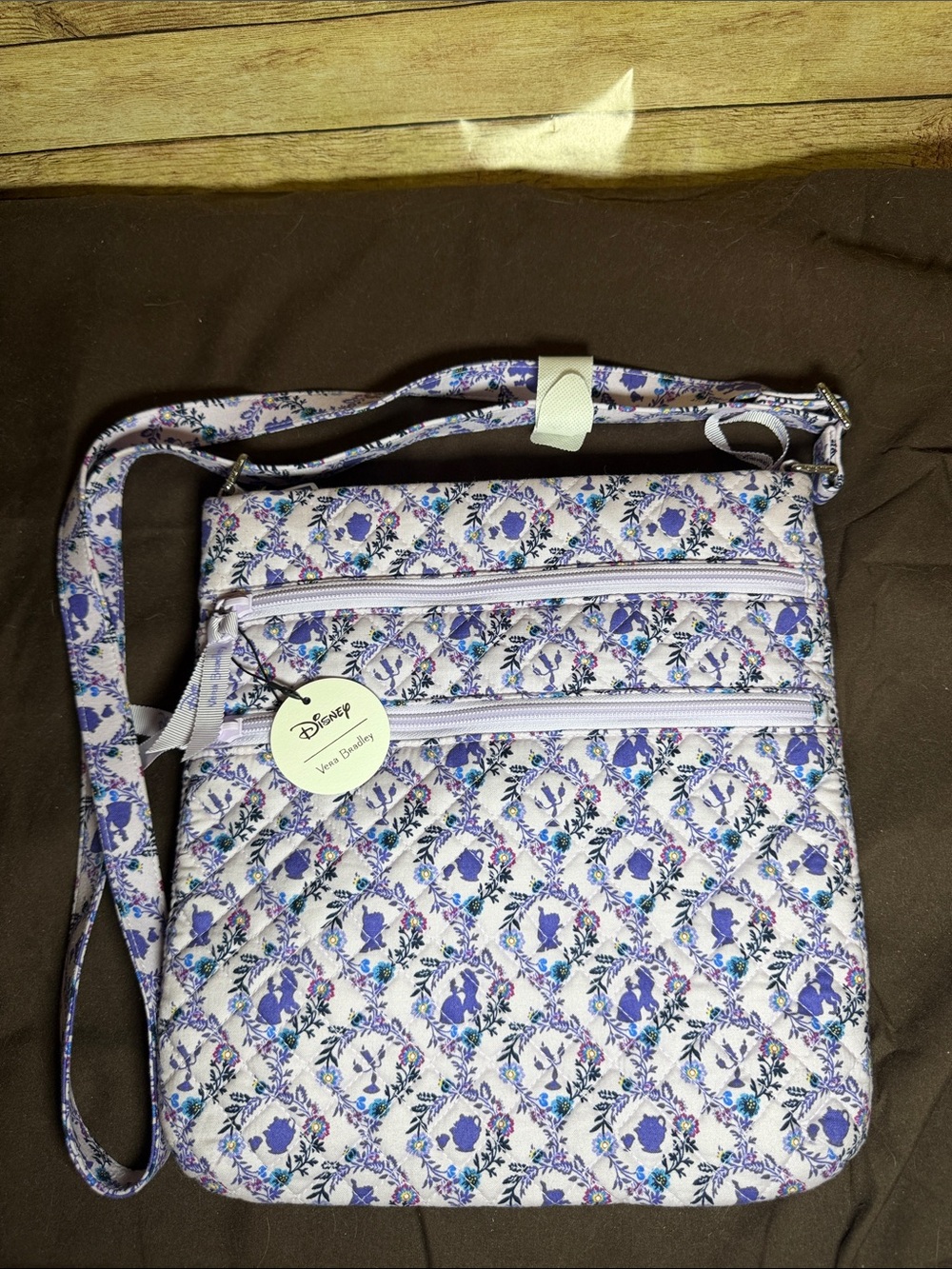 NWT- Vera Bradley Beauty and the Beast Floral Crossbody Bag